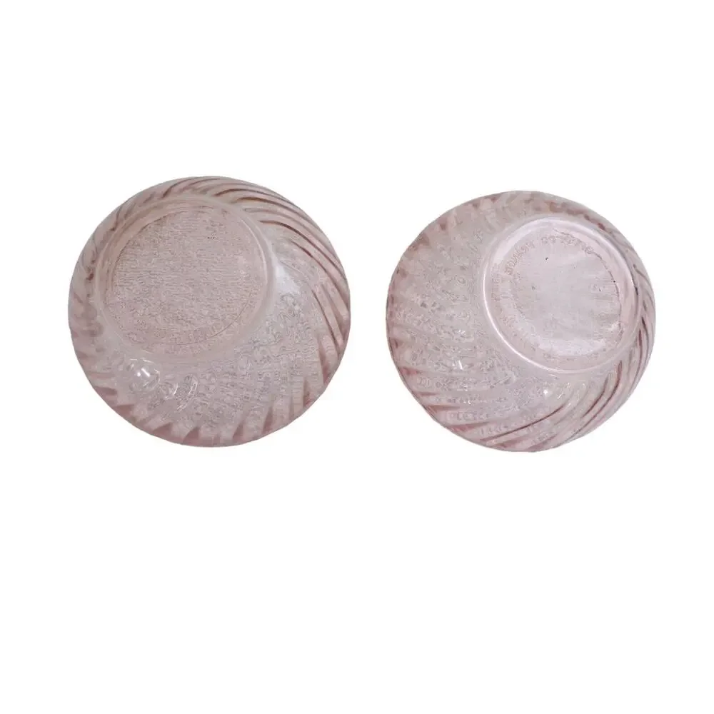 Vintage Arcoroc France Pink Rosaline Swirl Small Bowls Set Of 2 Glass Bowls - Picture 3 of 3